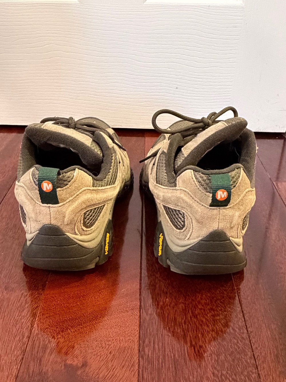 Merrell Men’s 8.5 Hiking Trail Shoes Brown Tan Vibram Outdoor Sneakers - Picture 5 of 9